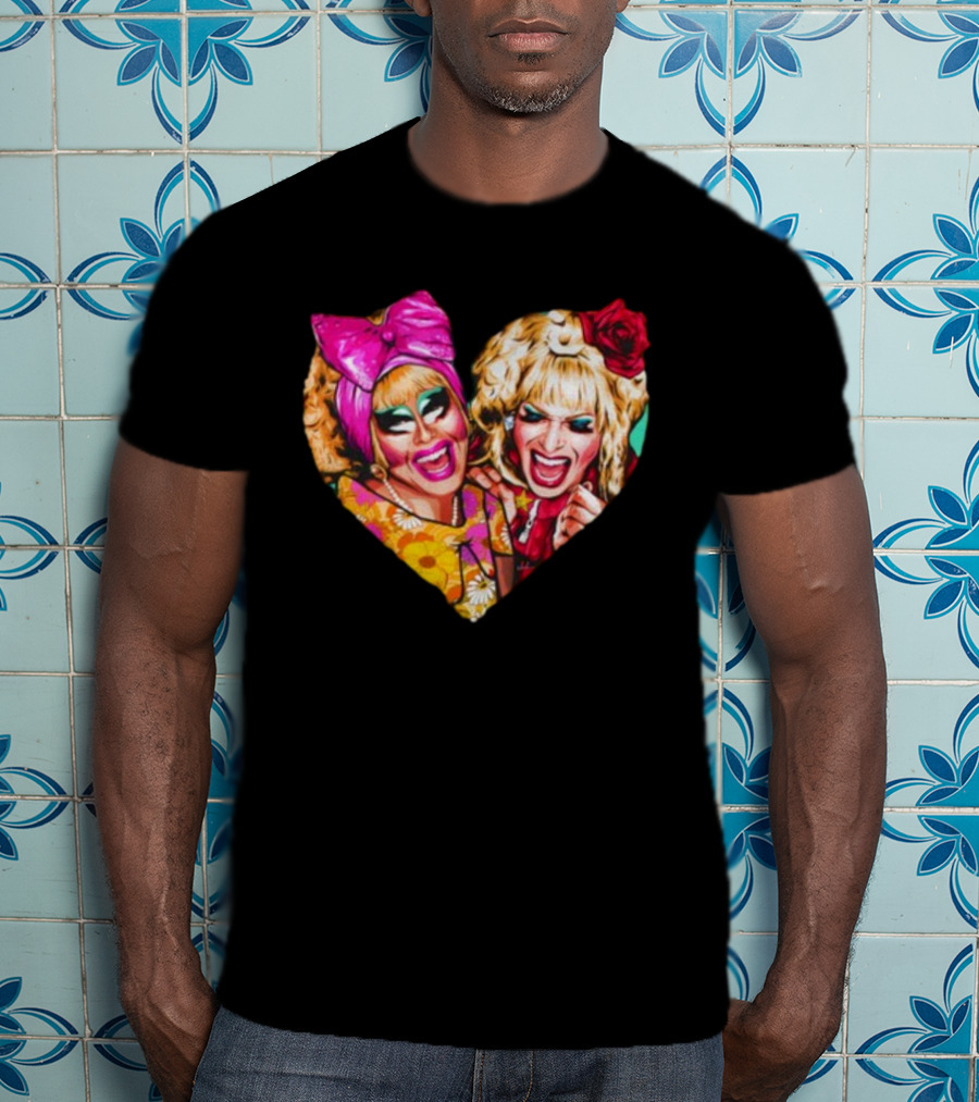 Funny Nordacious Trixie And Katya Heart Shape T-Shirt