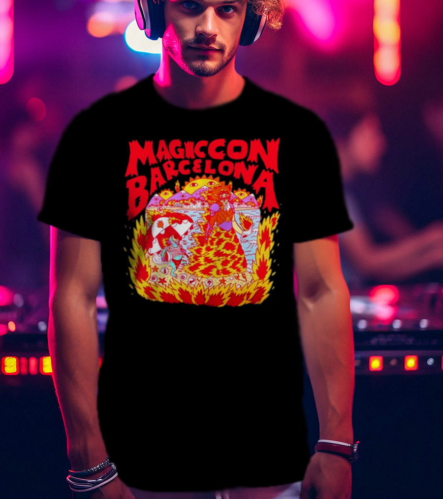 Magiccon Barcelona Vibrant Psychedelic Inferno T-Shirt