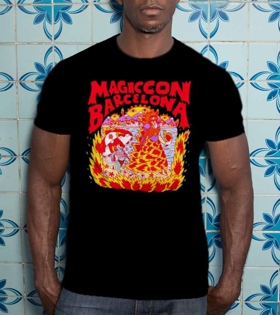Magiccon Barcelona Vibrant Psychedelic Inferno T-Shirt