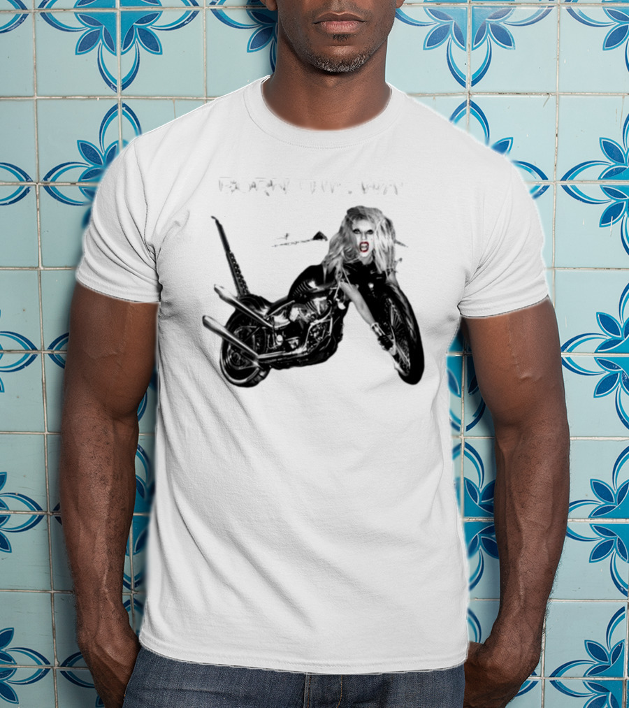Born This Way Album Motorcycle Lady Gaga T-Shirt