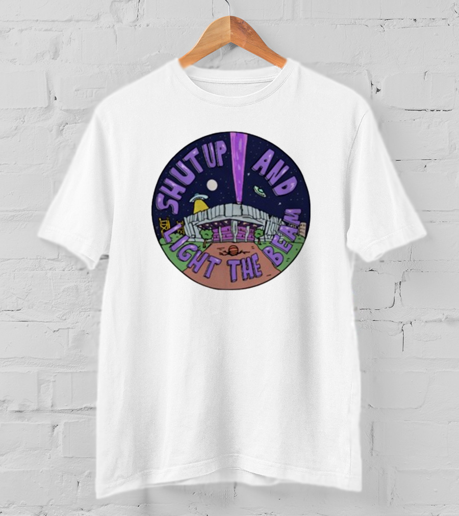 Deuce Mo Sacramento Shut Up And Light The Beam Stadium Night Scene T-Shirt