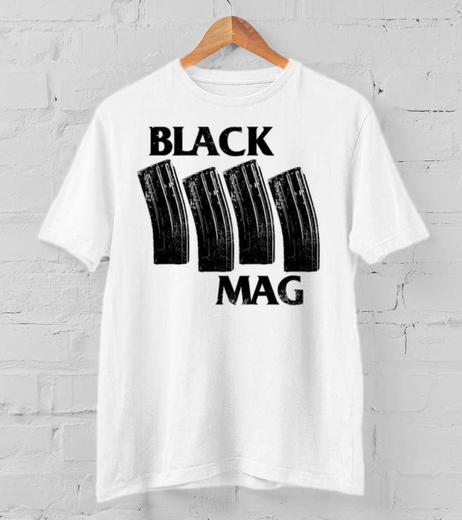 Black Mag Donut Operator Four Magazines T-Shirt