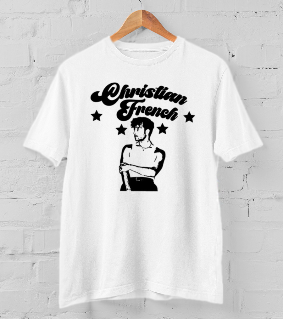 Christian French Music Fan Art Black Stars T-Shirt