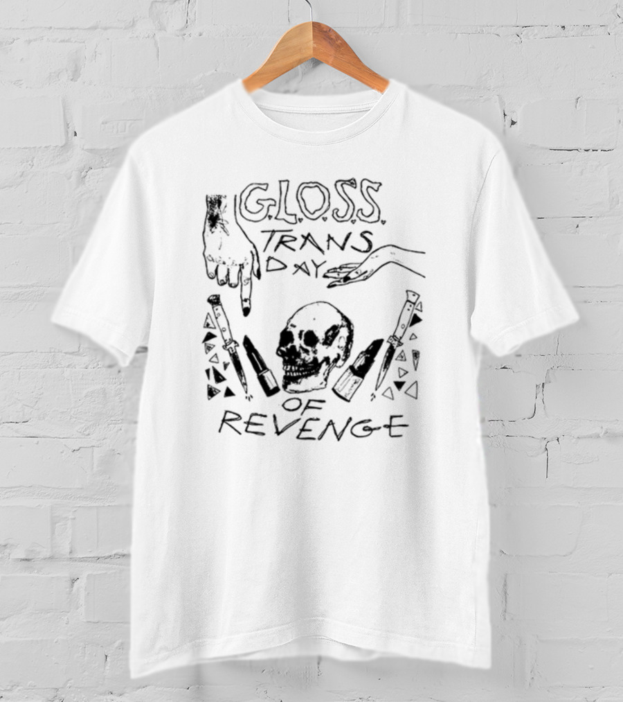 GLOSS Trans Day Of Revenge Skull And Knives T-Shirt