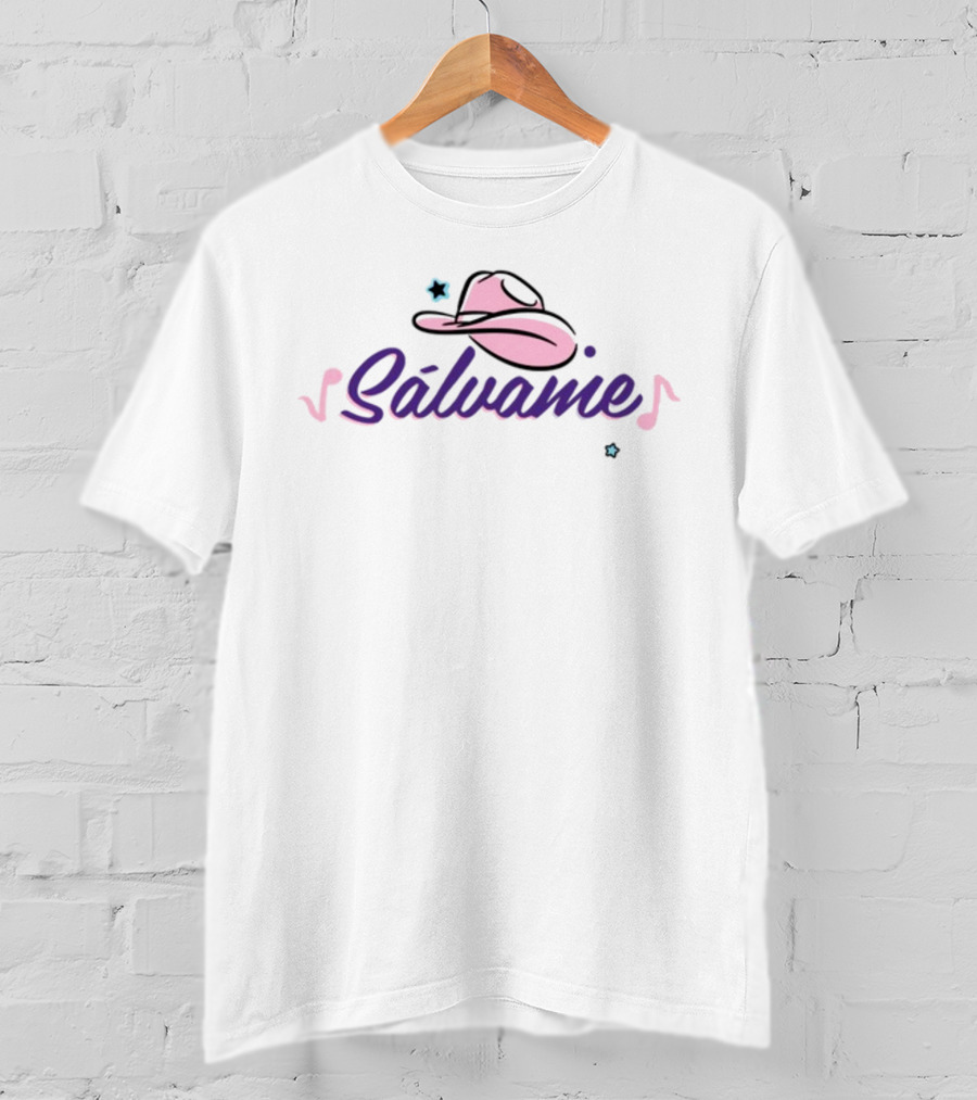 Rebelde Sálvame Pink Cowboy Hat Music Notes Stars T-Shirt