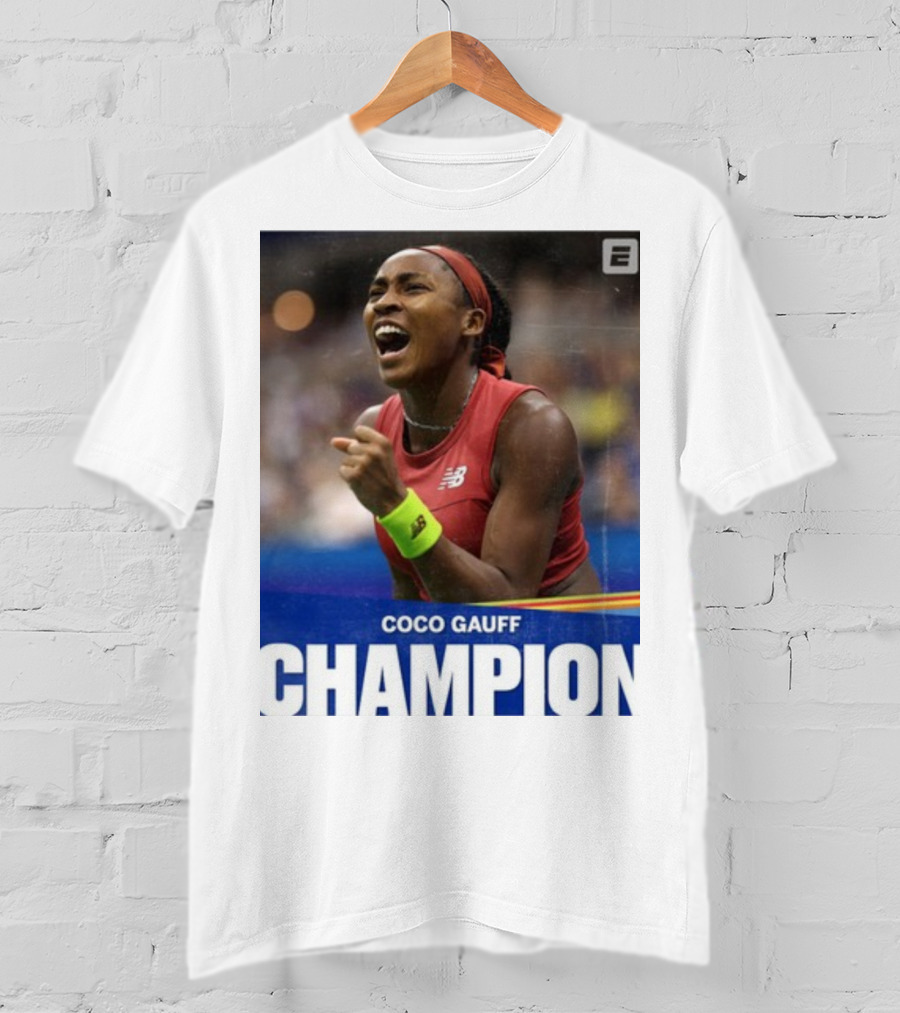 Coco Gauff Champion ESPN Tennis New Balance T-Shirt