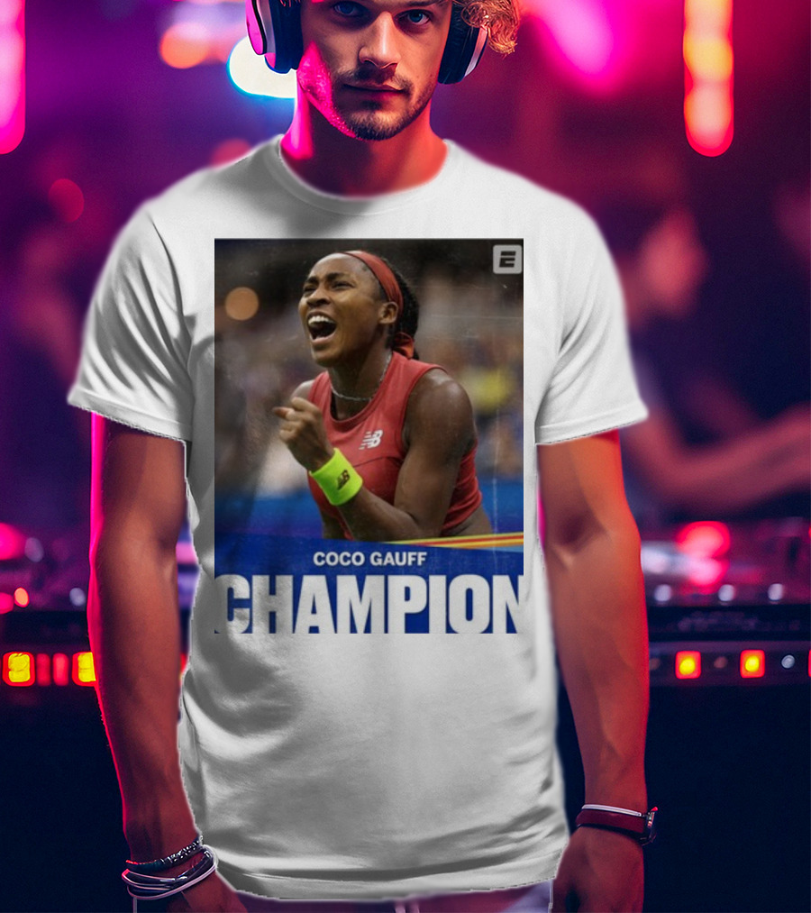 Coco Gauff Champion ESPN Tennis New Balance T-Shirt