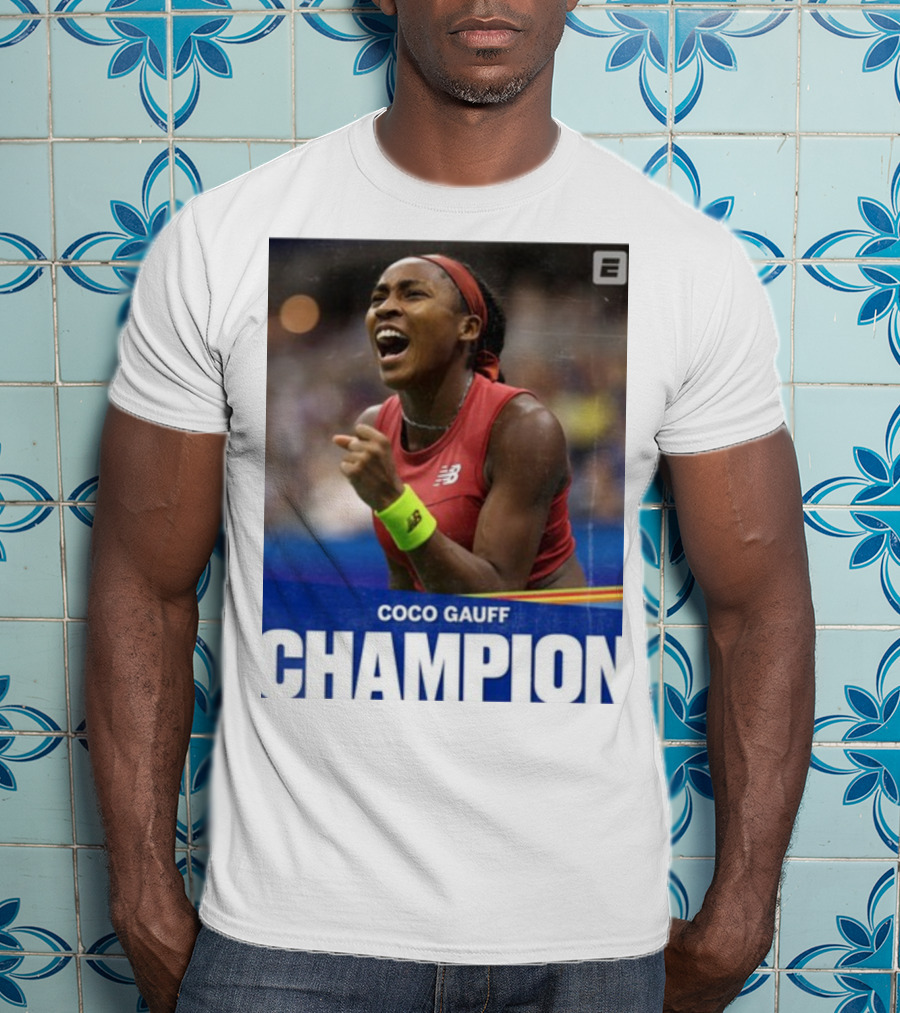 Coco Gauff Champion ESPN Tennis New Balance T-Shirt