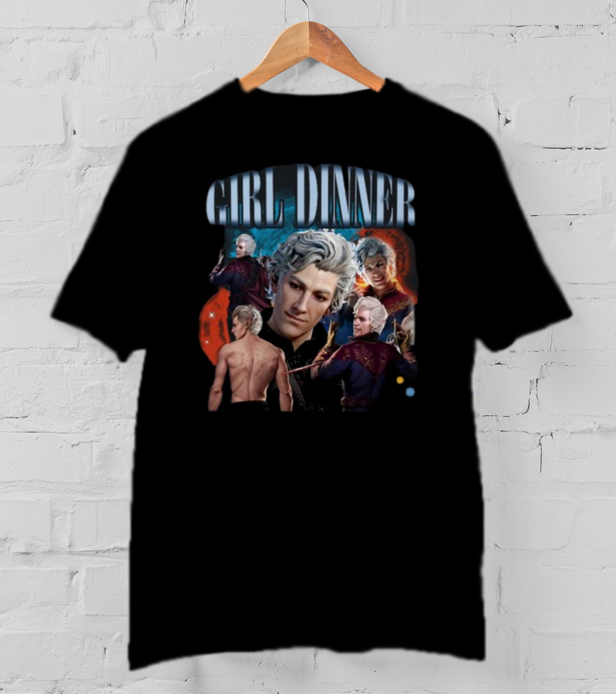 Girl Dinner Astarion Baldur's Gate 3 Character Collage T-Shirt