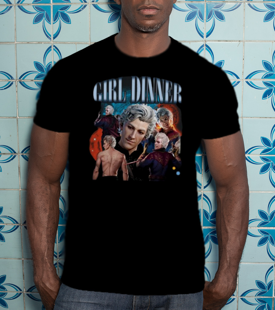 Girl Dinner Astarion Baldur's Gate 3 Character Collage T-Shirt