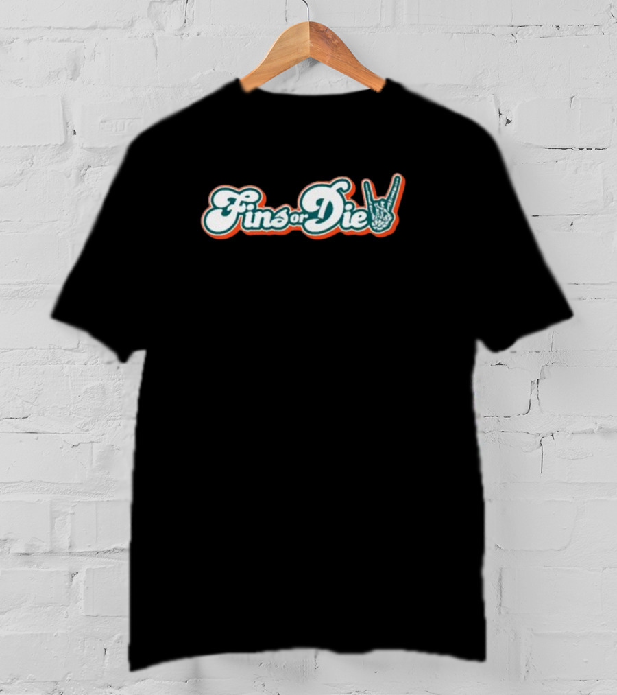 Takesweremade Fins Or Die Hand Gesture T-Shirt