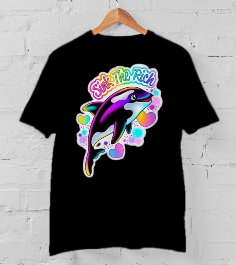 Sink The Rich Theartsyalien Bigcartel Colorful Orca Hearts T-Shirt