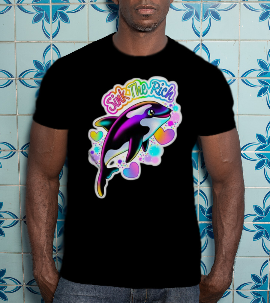 Sink The Rich Theartsyalien Bigcartel Colorful Orca Hearts T-Shirt