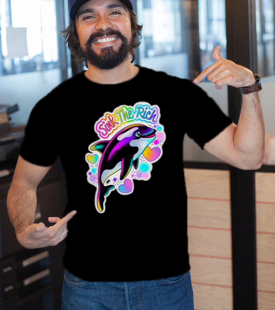 Sink The Rich Theartsyalien Bigcartel Colorful Orca Hearts T-Shirt
