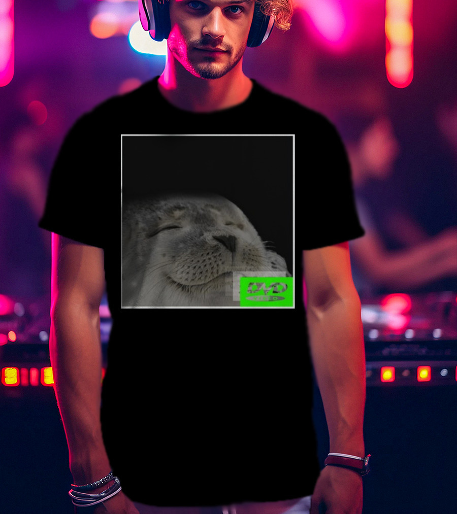 Bouncing DVD Hits Corner Idle Screen Meme Relaxed Seal T-Shirt