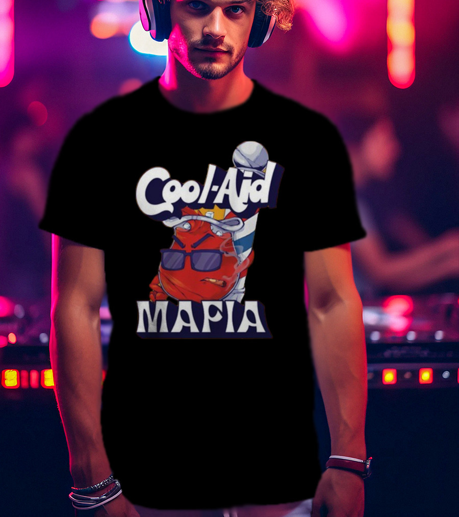 Cool-Aid Mafia Gangster Red Jug Smoking Shades T-Shirt