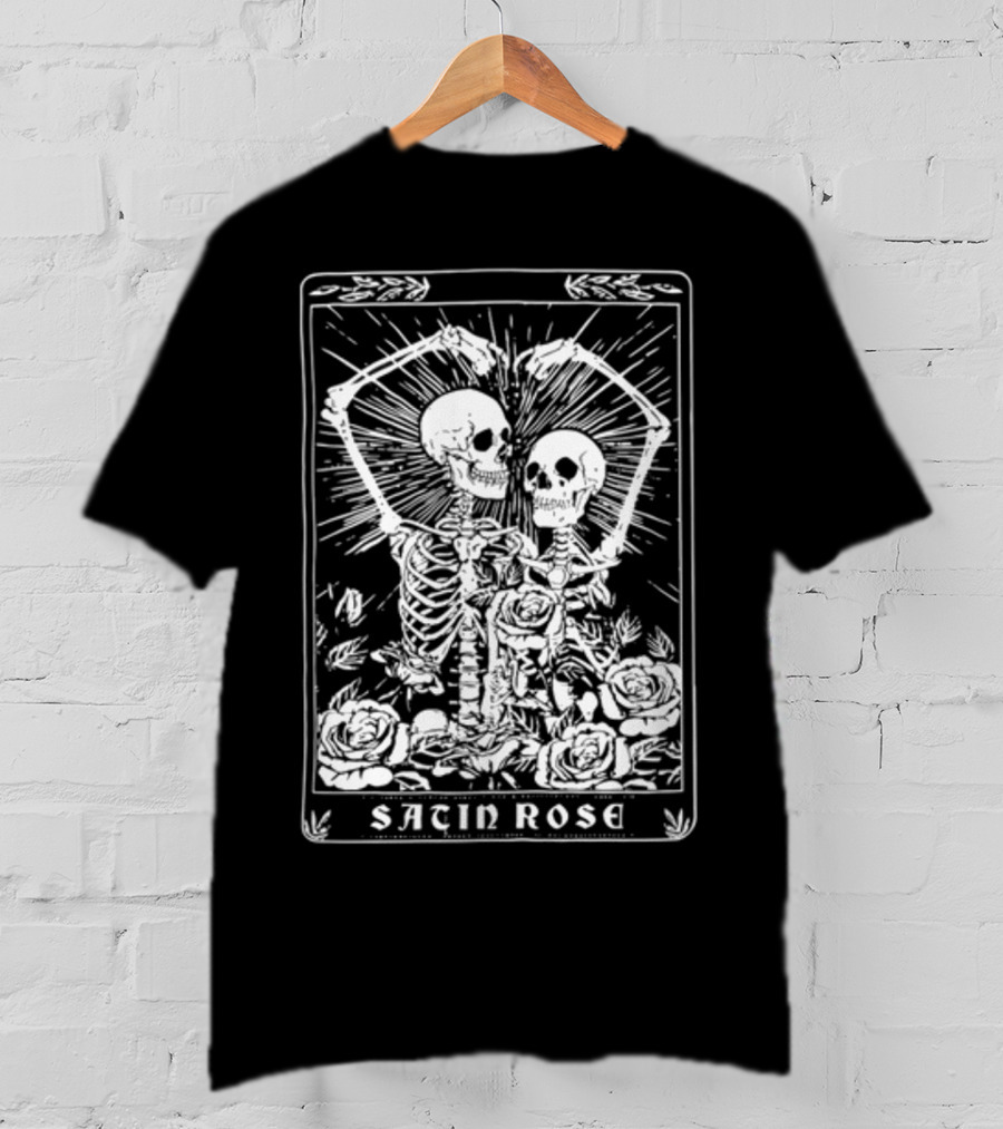 Coolane Skeleton Satin Rose Sacin Thermal Lined T-Shirt