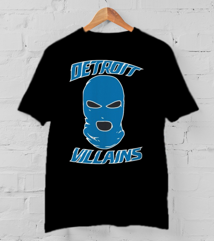 Detroit Villains Blue Mask T-Shirt