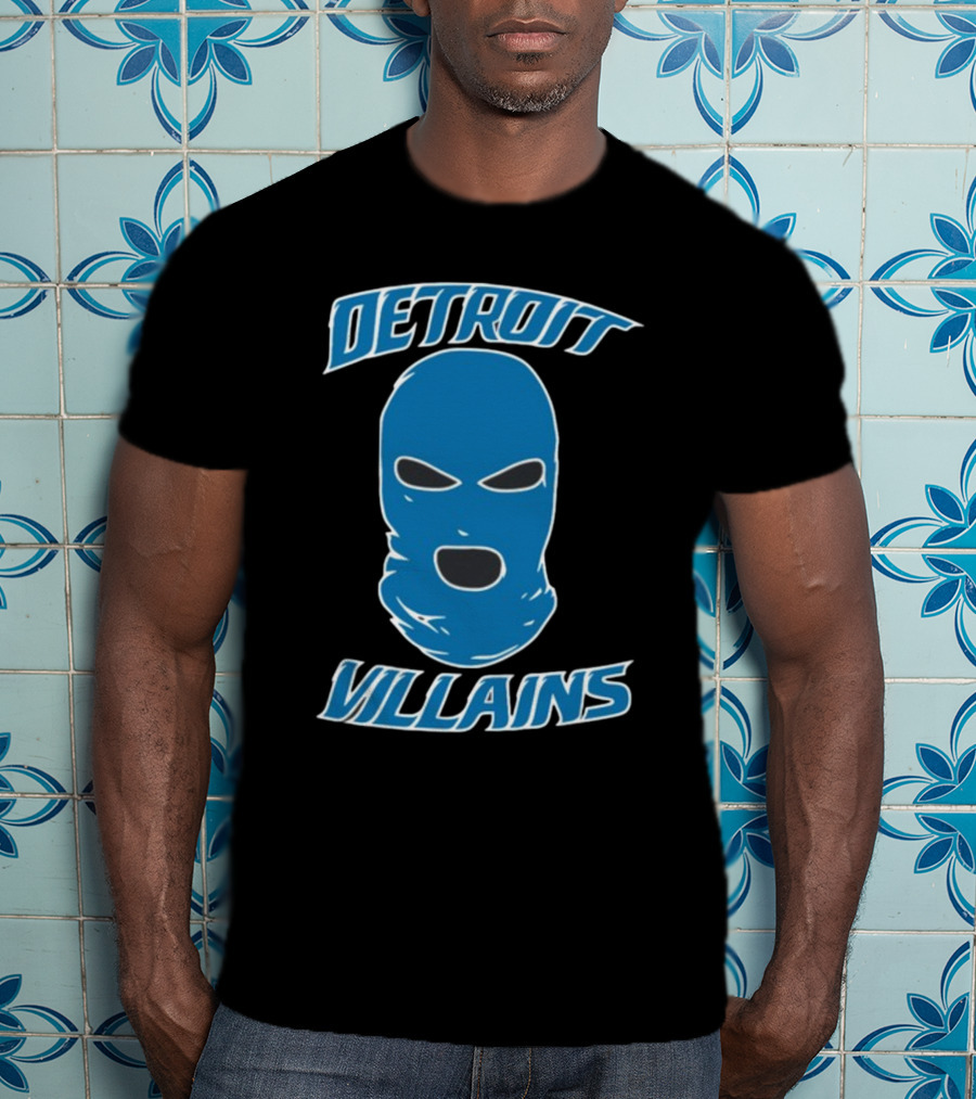 Detroit Villains Blue Mask T-Shirt