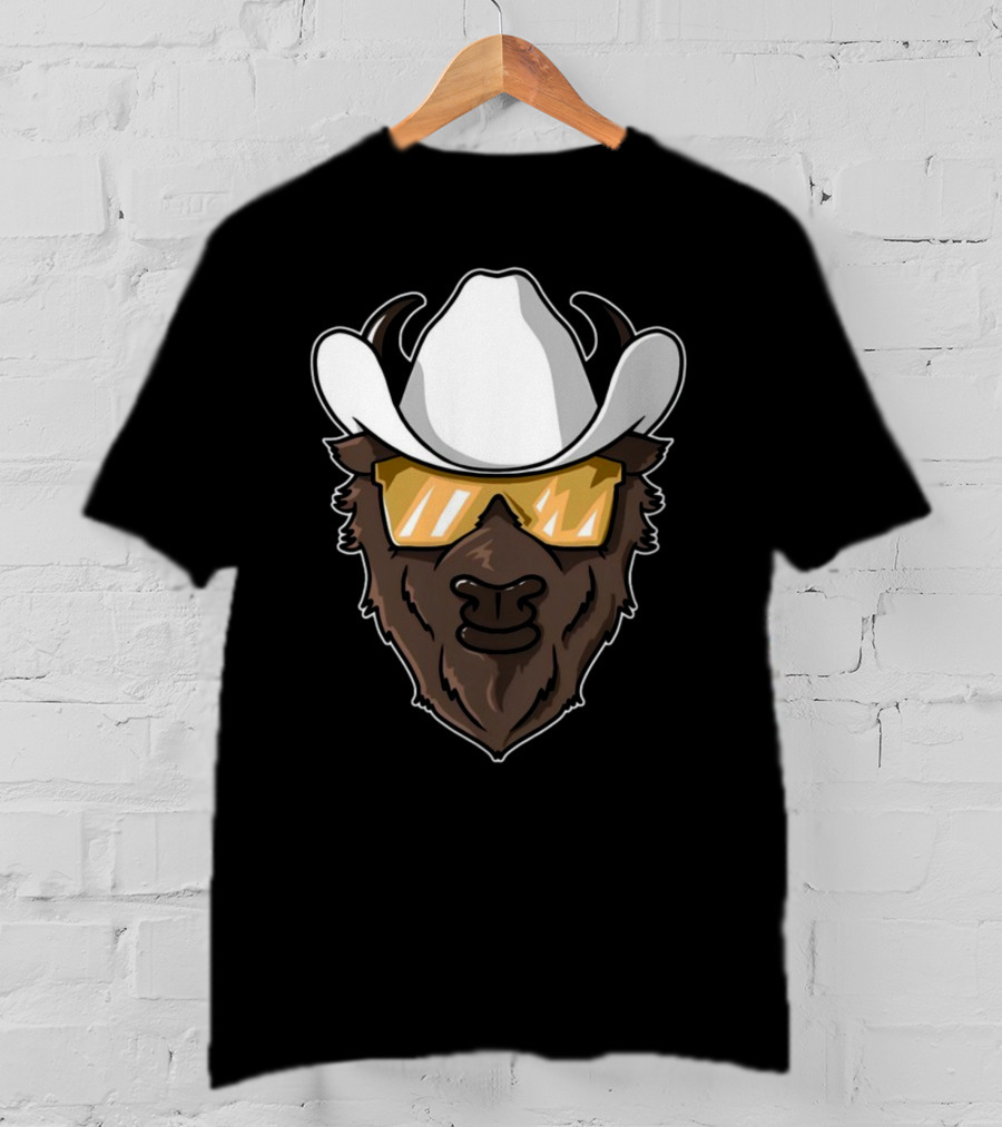 Colorado Buffalo Cowboy Hat And Sunglasses T-Shirt