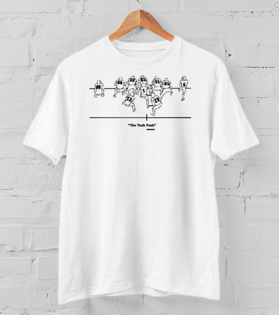 The Tush Push Football Formation Play Diagram T-Shirt