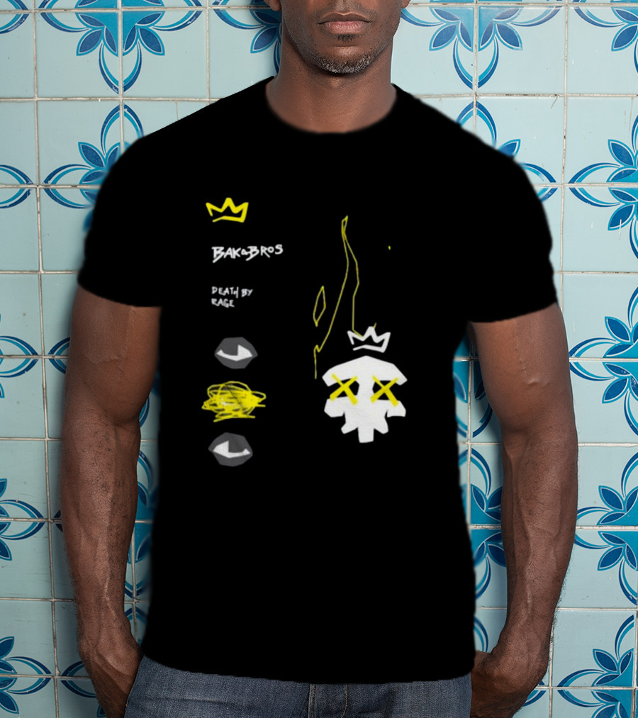 Baka Bros Death By Rage Family Crown Skull T-Shirt