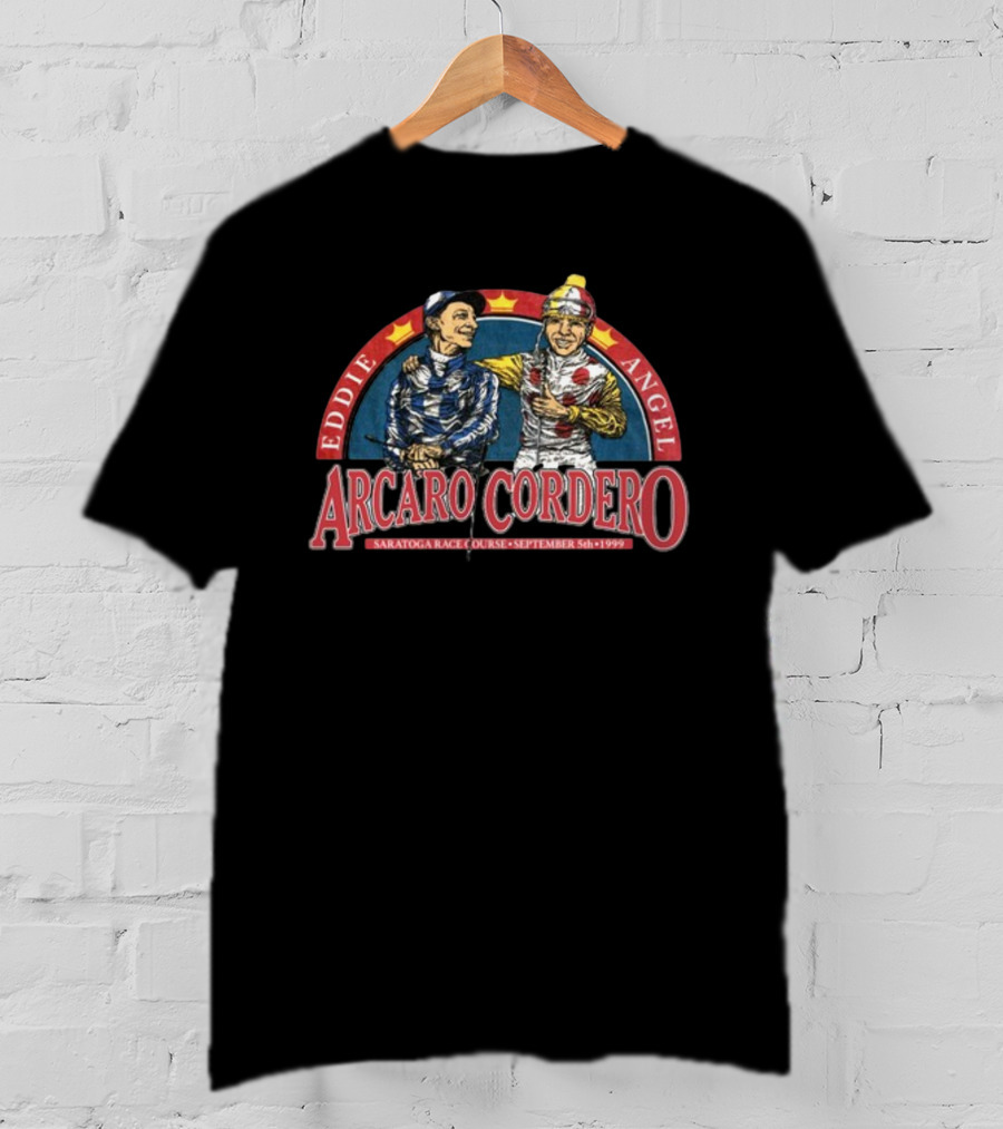 Eddie Angel Arcaro Cordero Saratoga Race Course September 5th 1999 T-Shirt