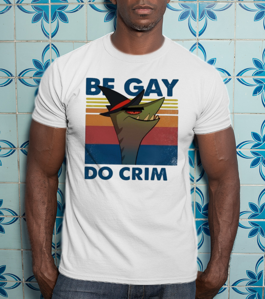 Helluva Boss Be Gay Do Crime Retro Style Snake In Hat T-Shirt