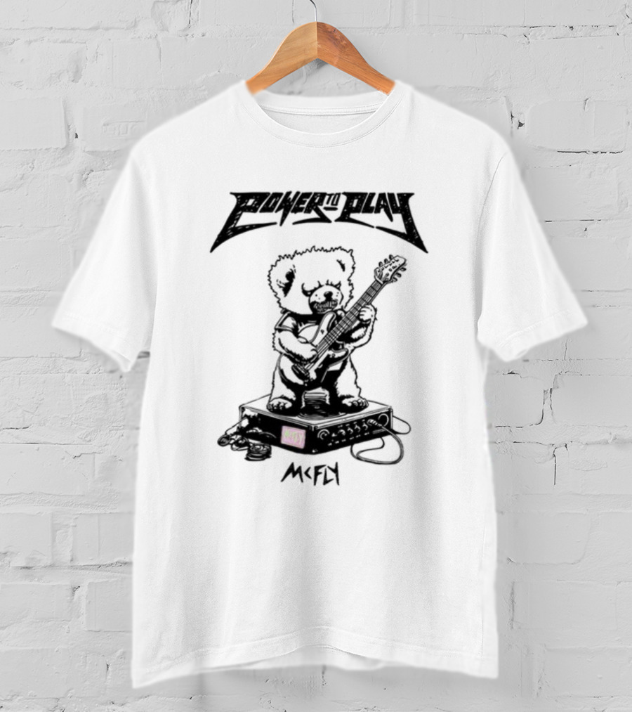Power To Play Bear McFly Guitar Amplifier T-Shirt