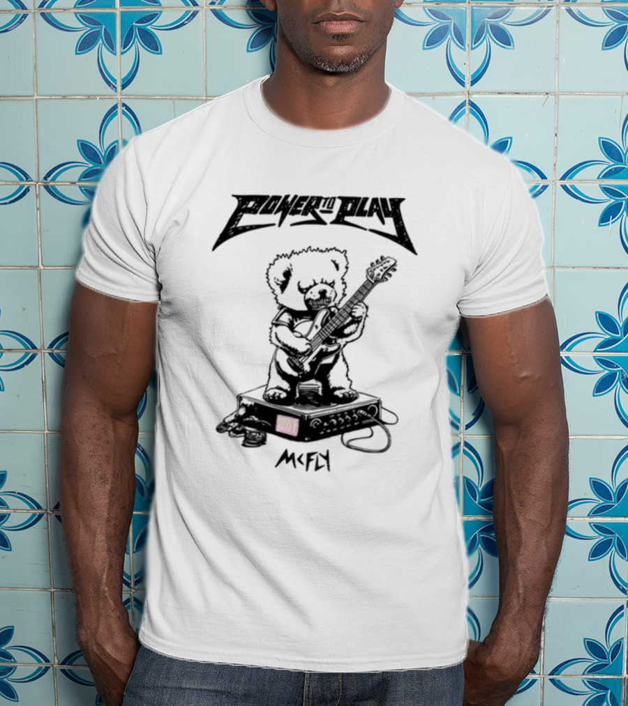 Power To Play Bear McFly Guitar Amplifier T-Shirt
