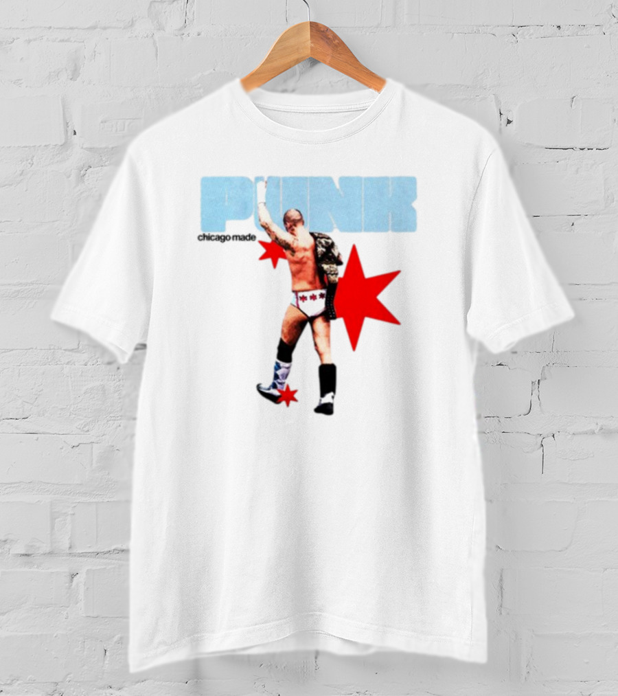 Punk Chicago Made Wrestler With Stars And Backpack T-Shirt