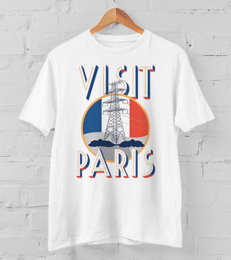 Shitheadsteve Visit Paris French Flag With Eiffel Tower T-Shirt
