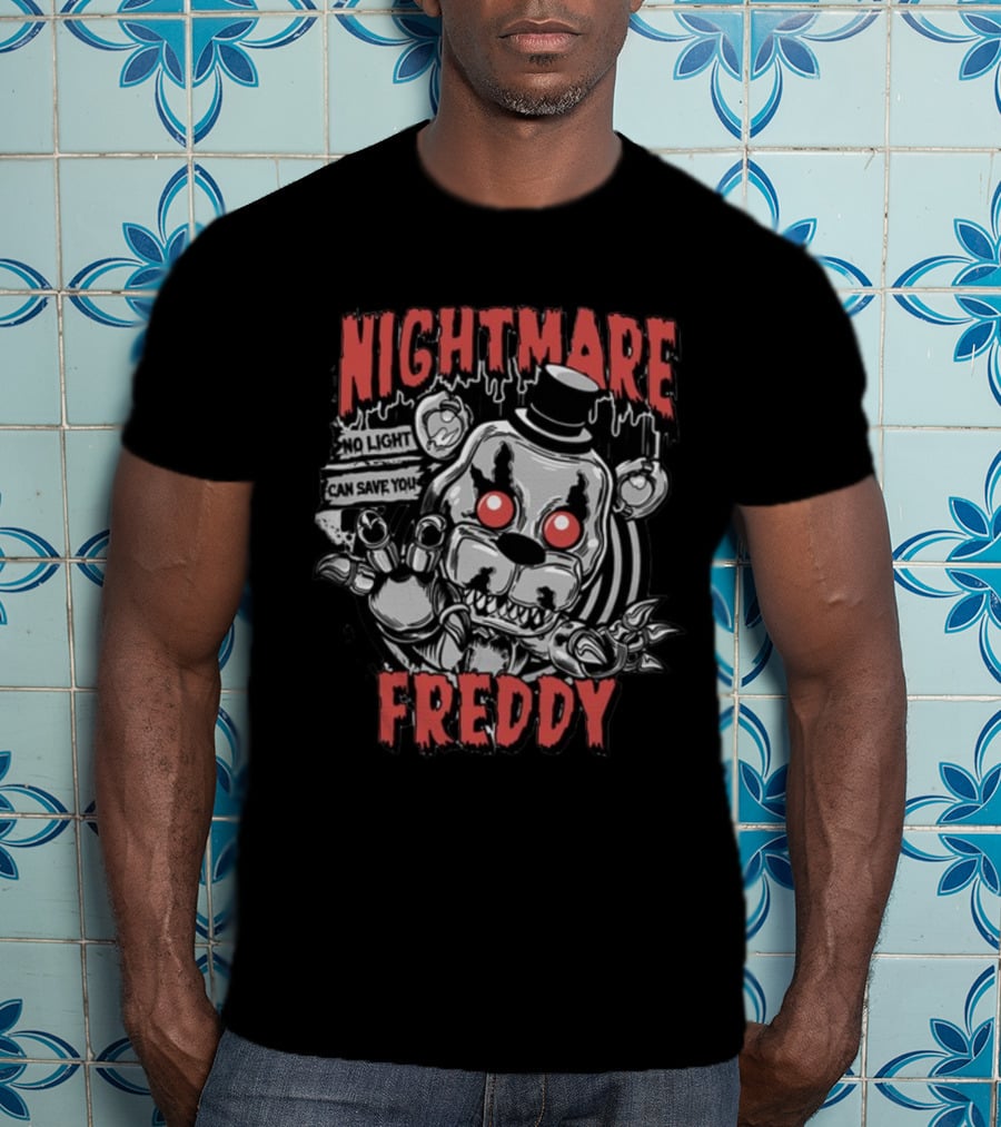 Nightmare Freddy No Light Can Save You Five Nights At Freddy's Glow In The Dark T-Shirt