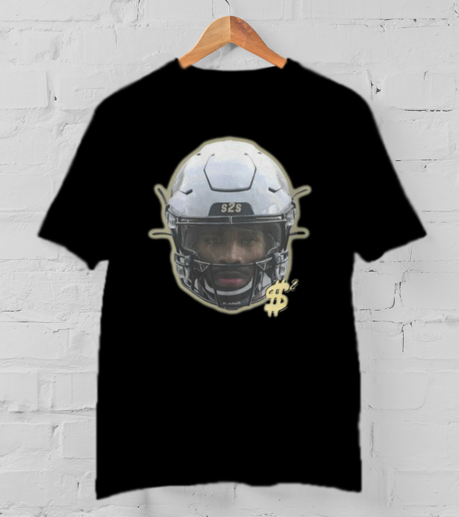 S2S Helmet Face With Dollar Sign Sheduer Graphic New T-Shirt