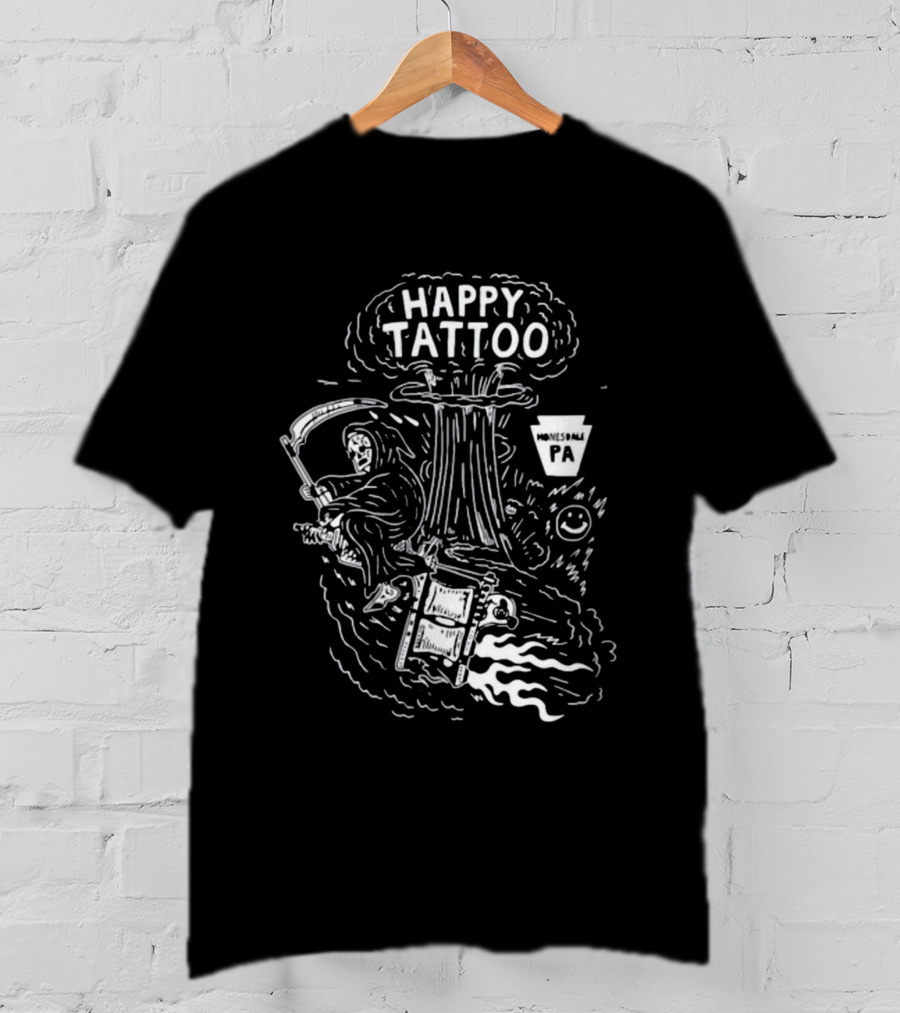 Happy Tattoo Grim Reaper Tree Honesdale PA T-Shirt