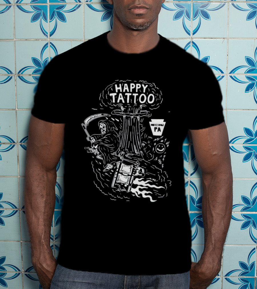 Happy Tattoo Grim Reaper Tree Honesdale PA T-Shirt