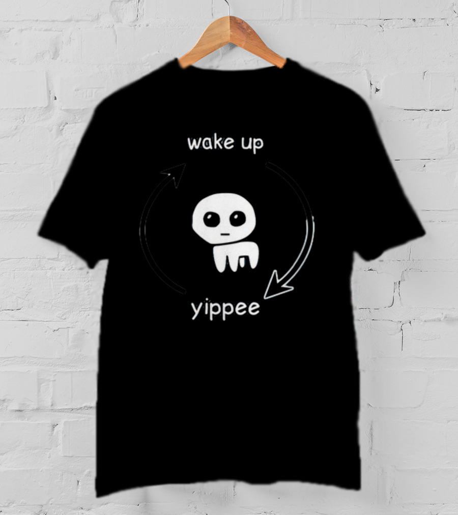 Wake Up Yippee Cringey Cycle Character T-Shirt