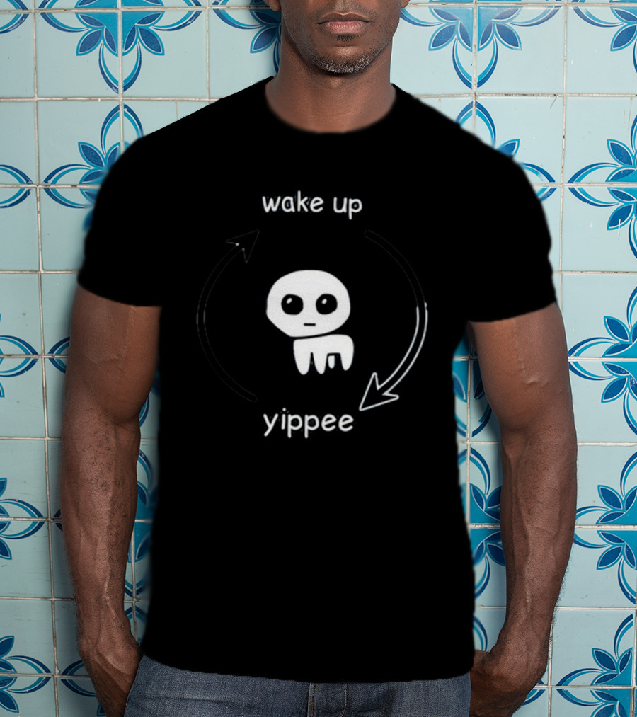 Wake Up Yippee Cringey Cycle Character T-Shirt