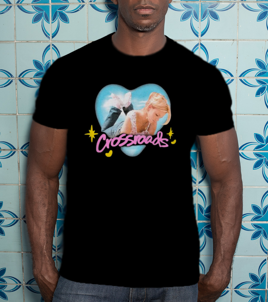 Crossroads Airbrush Heart Design With Woman And Stars T-Shirt