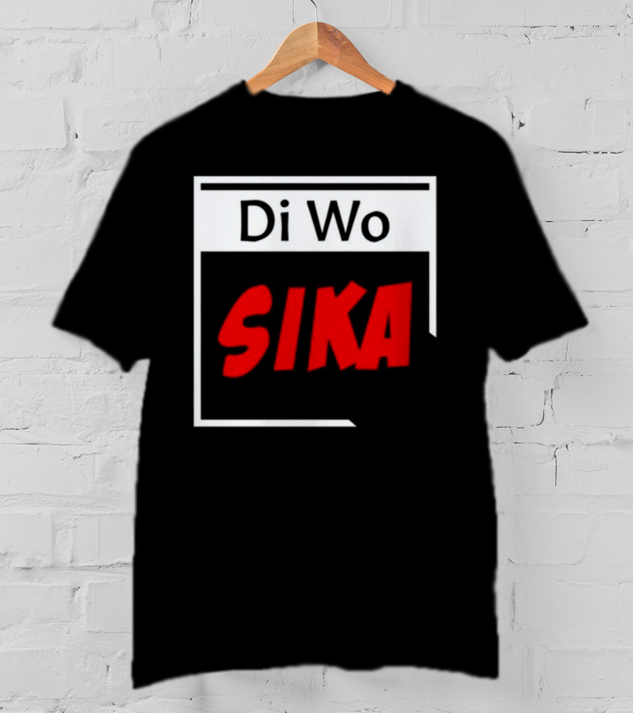 Di Wo Sika Bold Modern Text Block T-Shirt