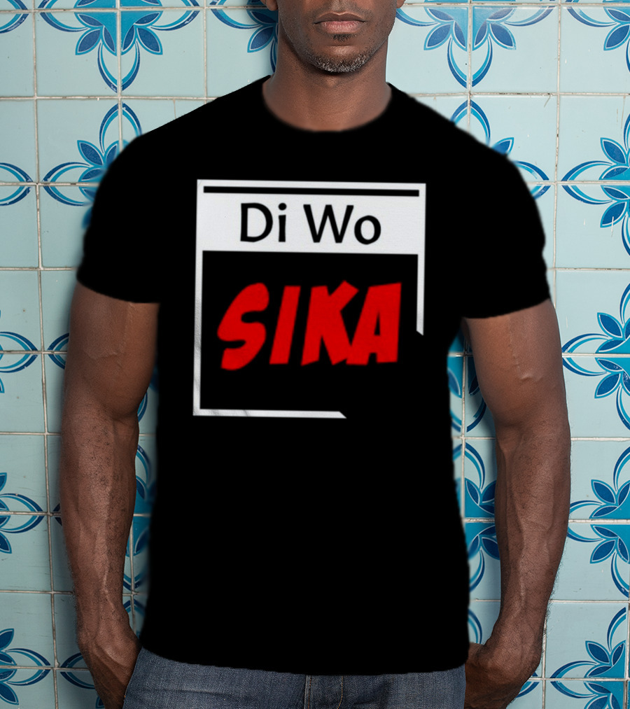 Di Wo Sika Bold Modern Text Block T-Shirt