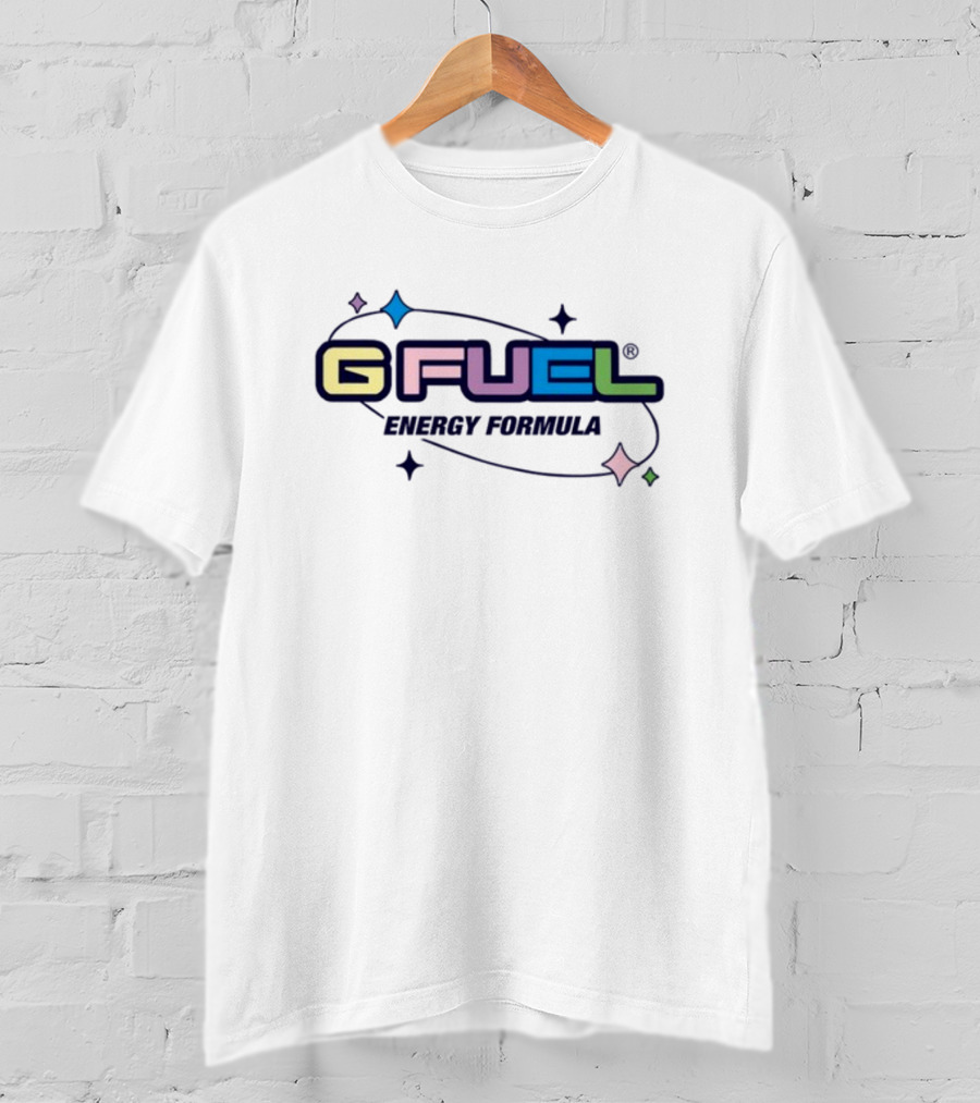 Gfuel Energy Formula Pastel Logo With Colorful Stars T-Shirt