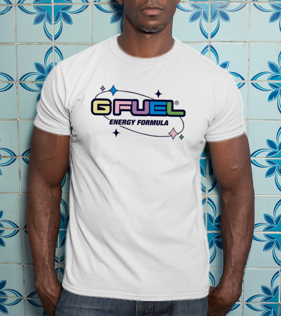 Gfuel Energy Formula Pastel Logo With Colorful Stars T-Shirt