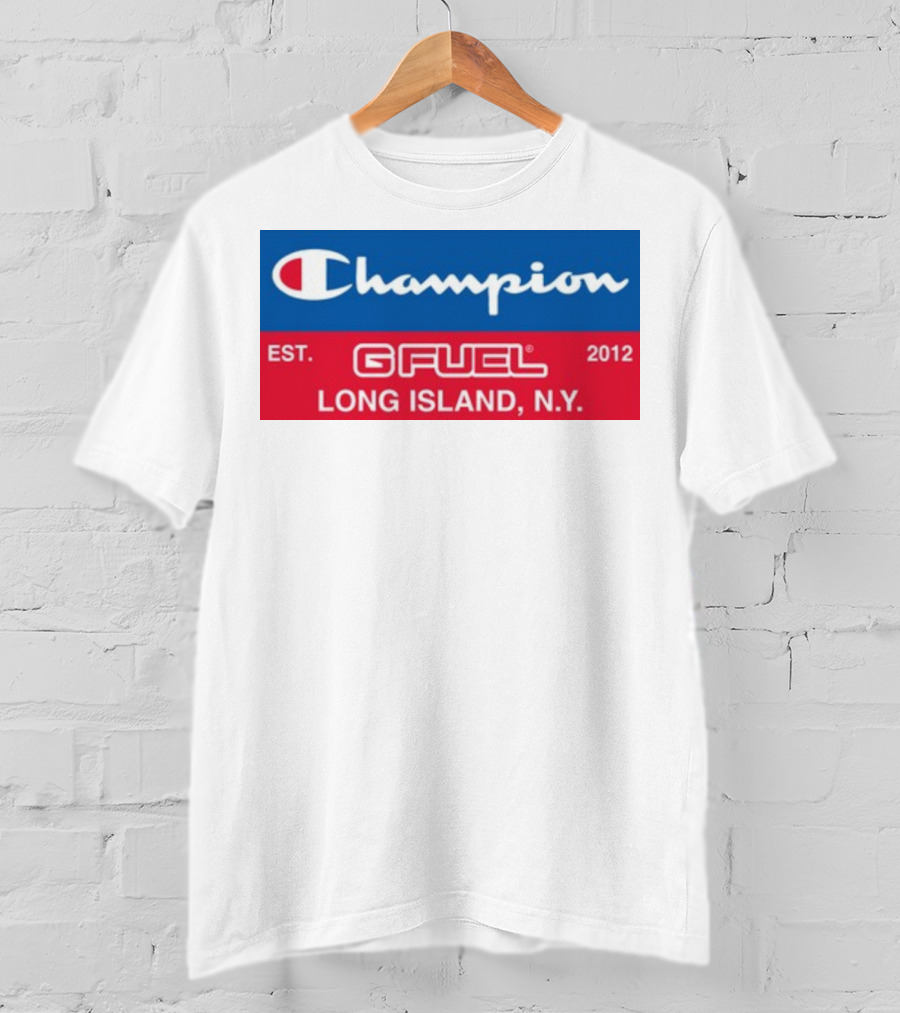 Champion Gfuel Est. 2012 Long Island N.Y T-Shirt