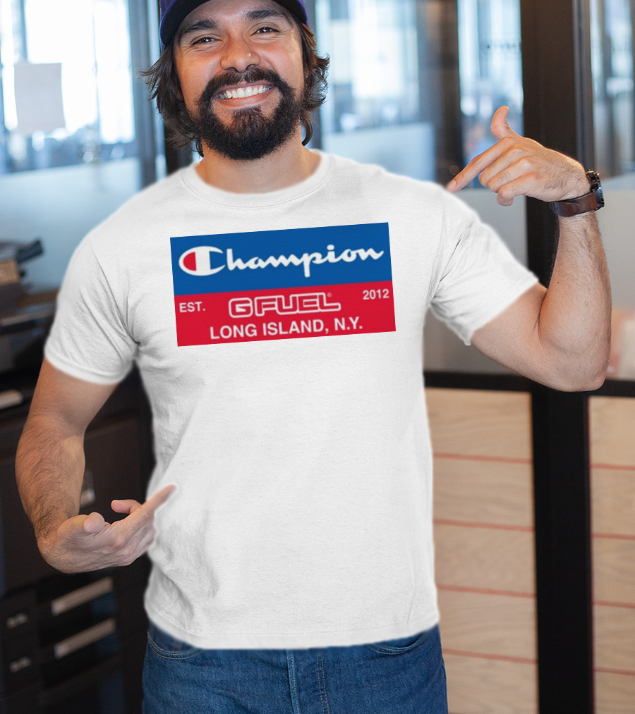 Champion Gfuel Est. 2012 Long Island N.Y T-Shirt