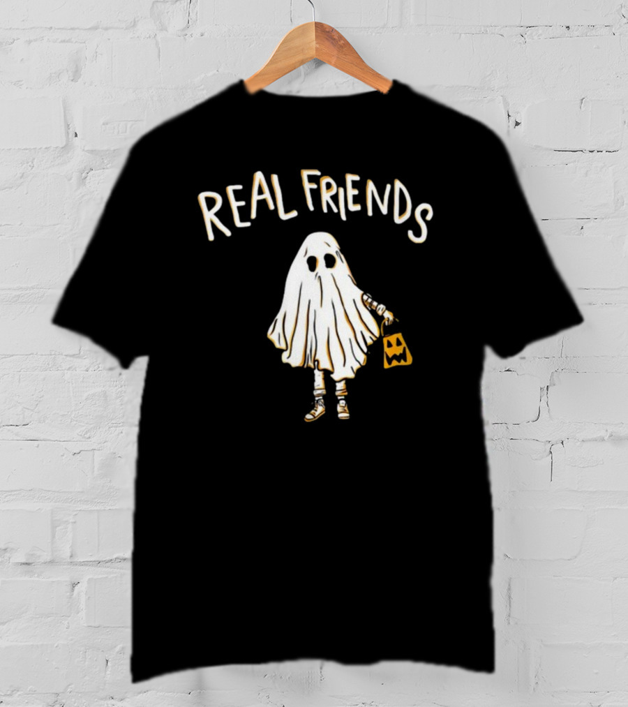 Real Friends Ghost Halloween Trick Or Treat T-Shirt