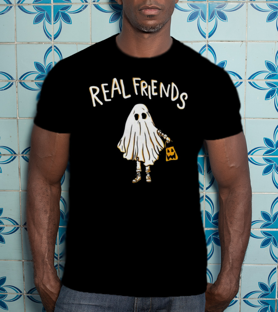 Real Friends Ghost Halloween Trick Or Treat T-Shirt