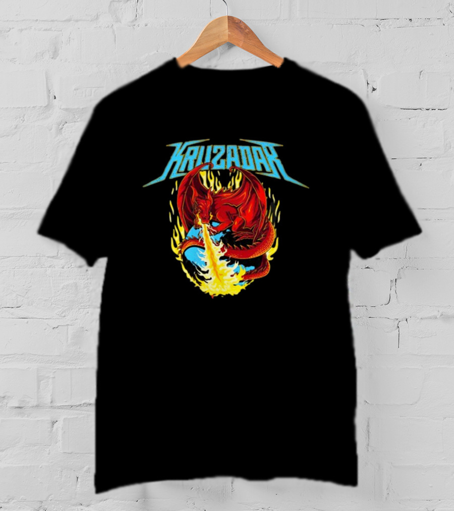Kruzadar Dragon Flame Burst Bandshirt T-Shirt