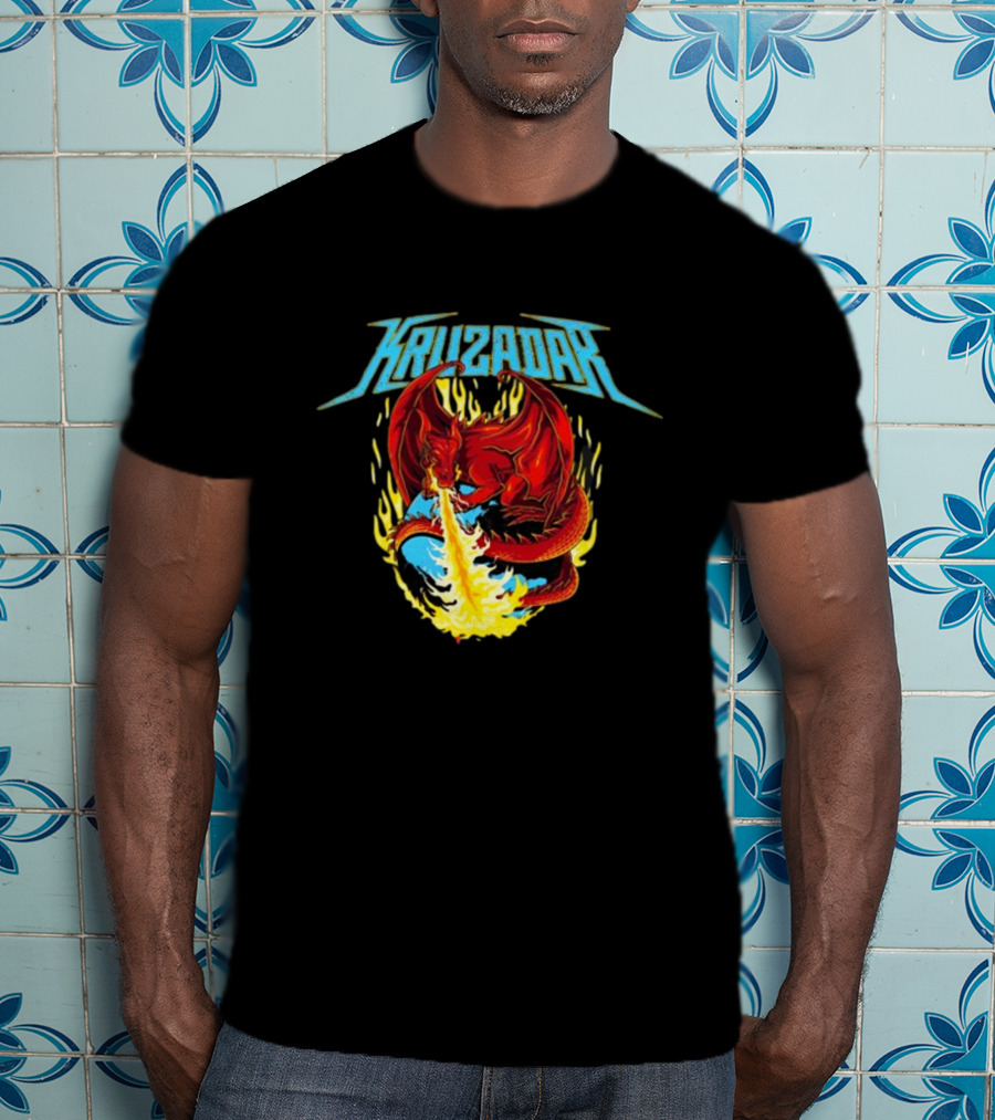 Kruzadar Dragon Flame Burst Bandshirt T-Shirt