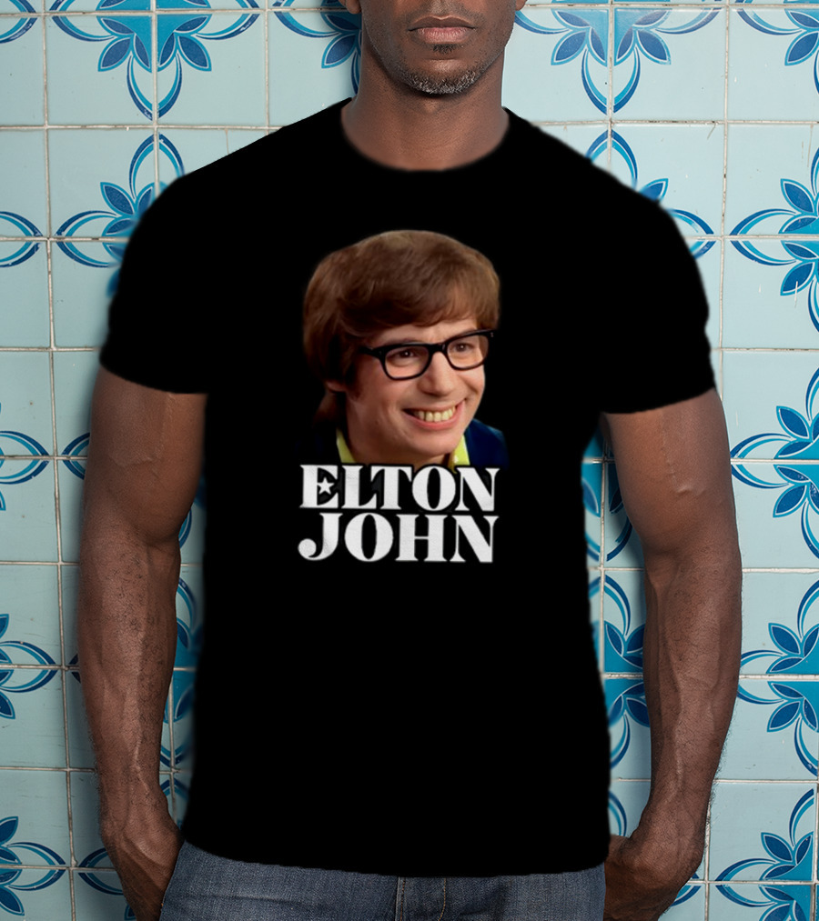Shitheadsteve Elton John Austin Powers Face Mashup T-Shirt